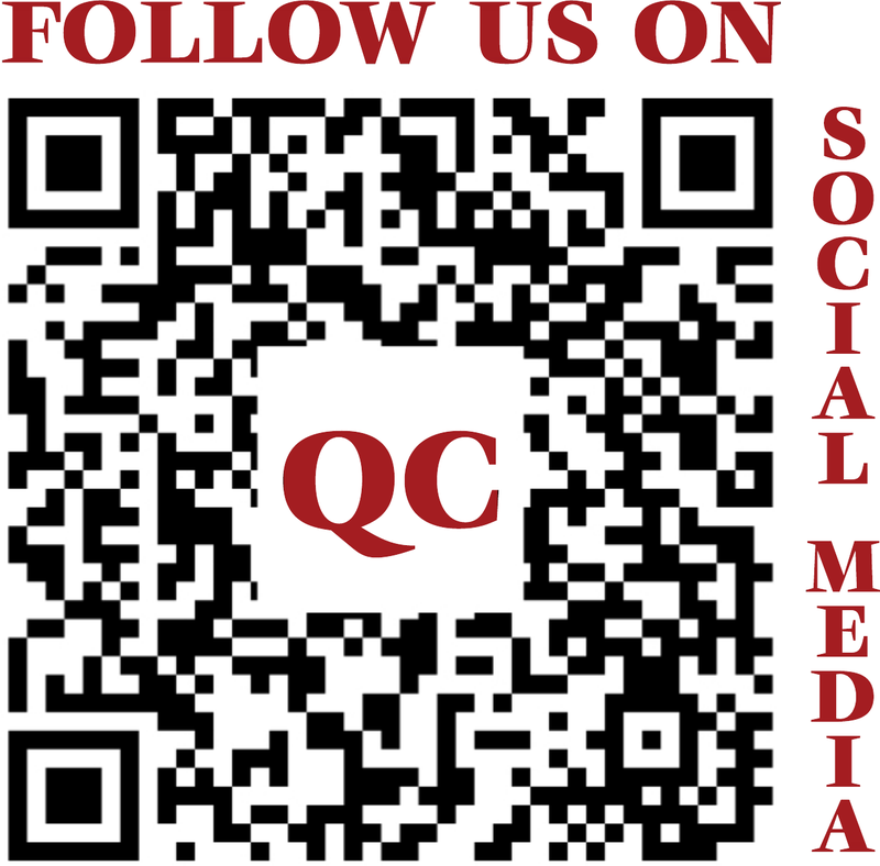 QR code. Scan to follow QC on social media.